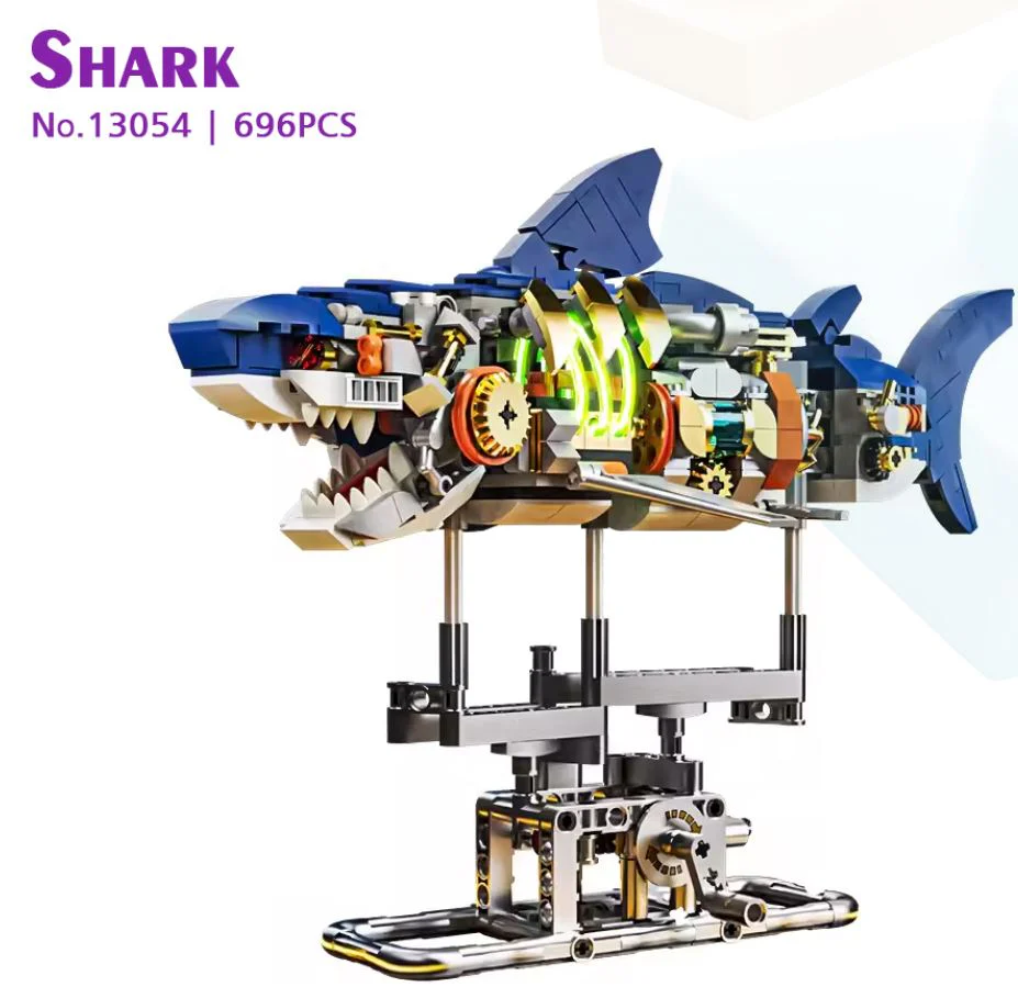 13054 Mechanical Shark Building Blocks 696PCS - Image 2